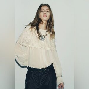 Romantic cape blouse ZW collection